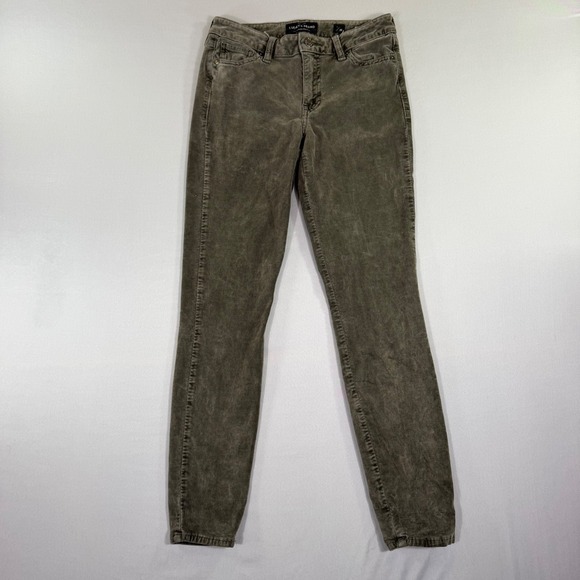 Lucky Brand Pants - Lucky Brand Ava Super Skinny Corduroy Pants Olive Green Womens 2/26 Fall Earhty